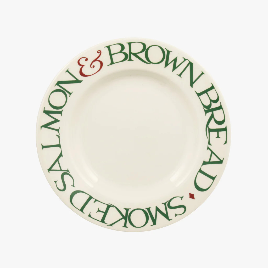 Seconds Christmas Toast & Marmalade Smoked Salmon 8 1/2 Inch Plate | Emma Bridgewater (UK)
