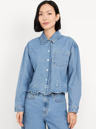 Jean Eyelet Jacket | Old Navy (US)