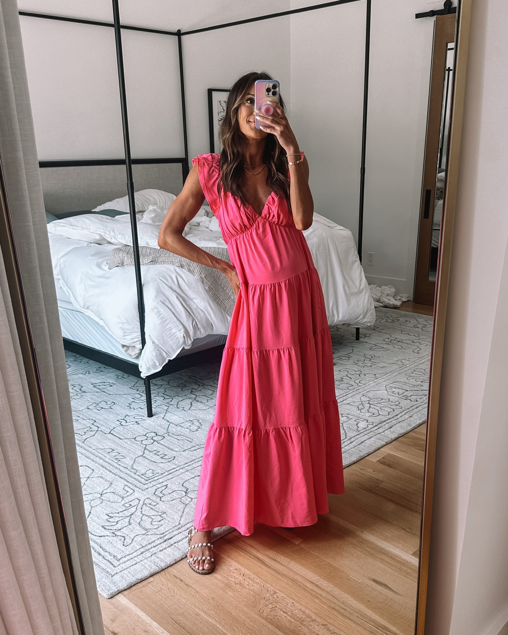 chinese dress ladies English Factory Women's Ruffle Sleeve Maxi Dress, Black, XL at Amazon  Women's Clothing store main image 1