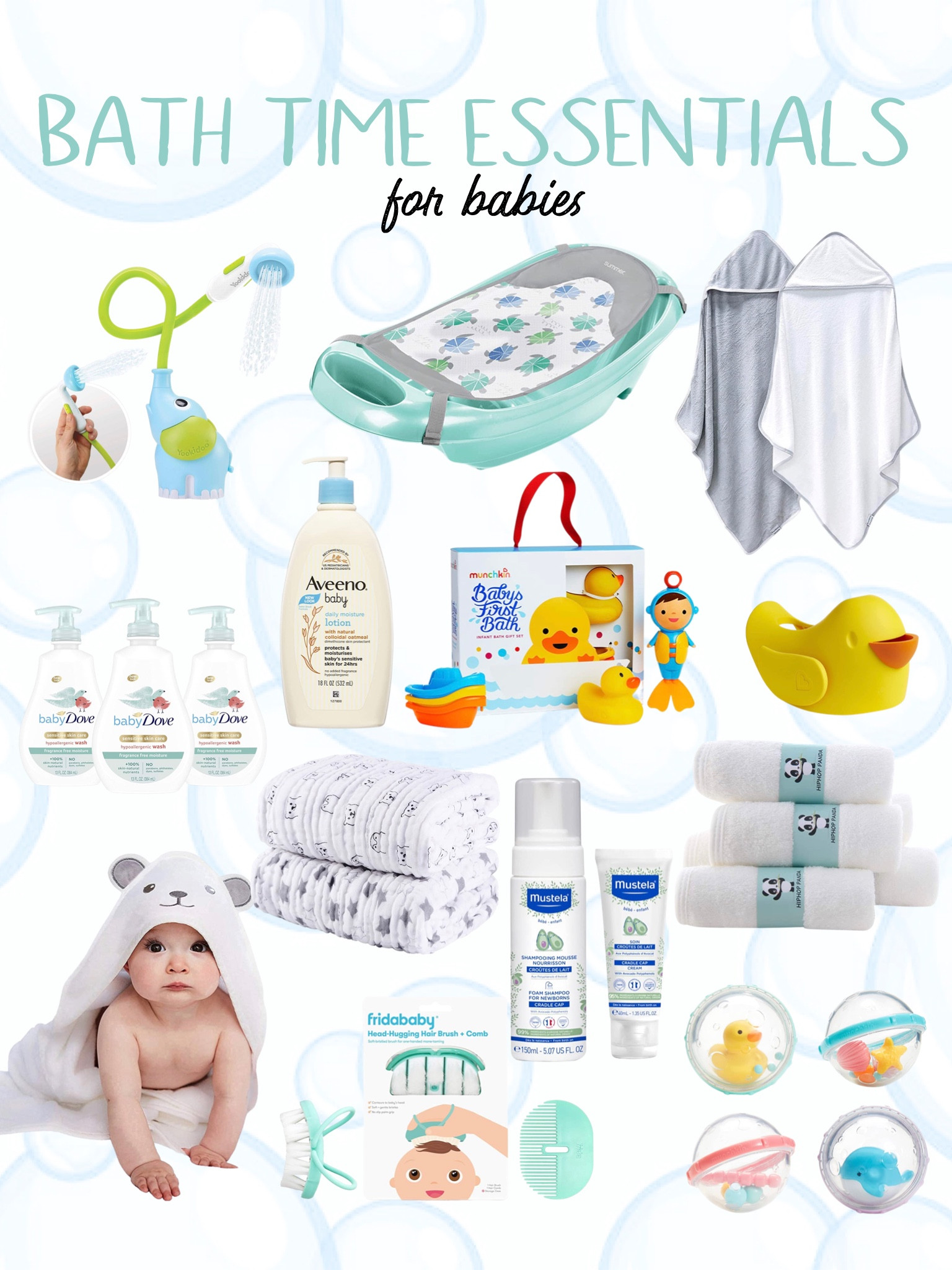 Baby must haves for bath time. Bath handheld shower hose. Baby bath tub. Baby bath towels. Baby bath shampoo. Baby cradle cap shampoo. Baby bath rubber duck. Baby bath temperature safety. Bath tub spout cover. Baby washcloths. Baby towels for bath time. Baby brush and comb. Baby lotion. Baby bath toys. Baby registry. 

#LTKbump #LTKfamily #LTKbaby