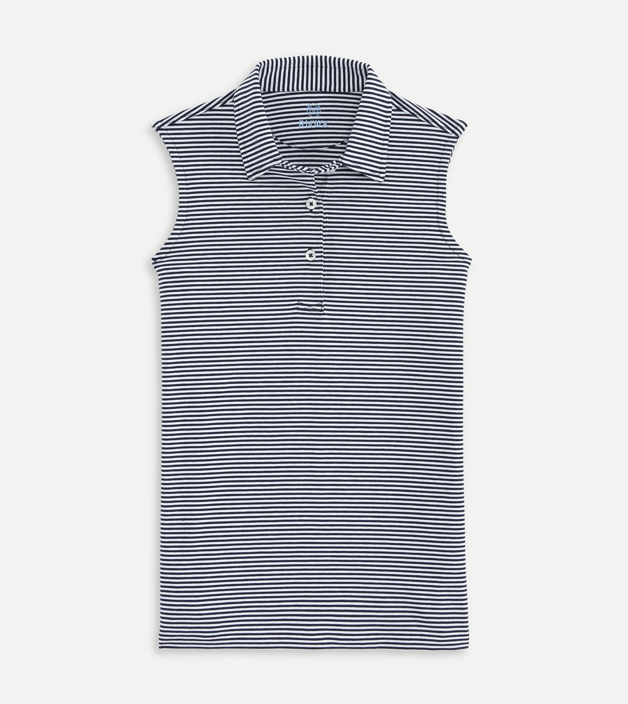 Renwick Sleeveless Striped Cotton Polo | Renwick