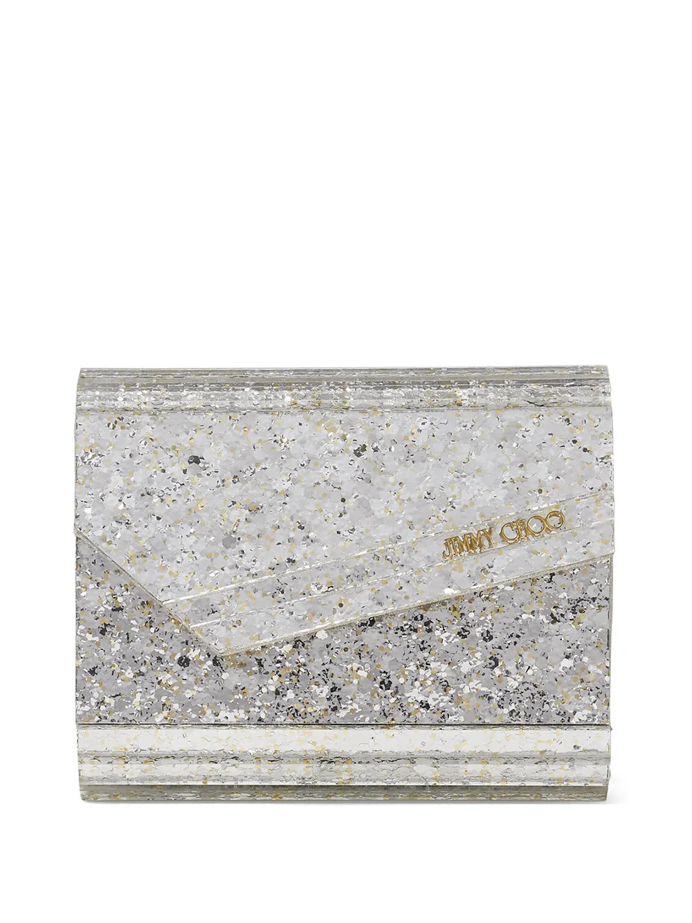 Jimmy Choo Mini Candy Glitter Clutch Bag | Grey | FARFETCH | Farfetch Global