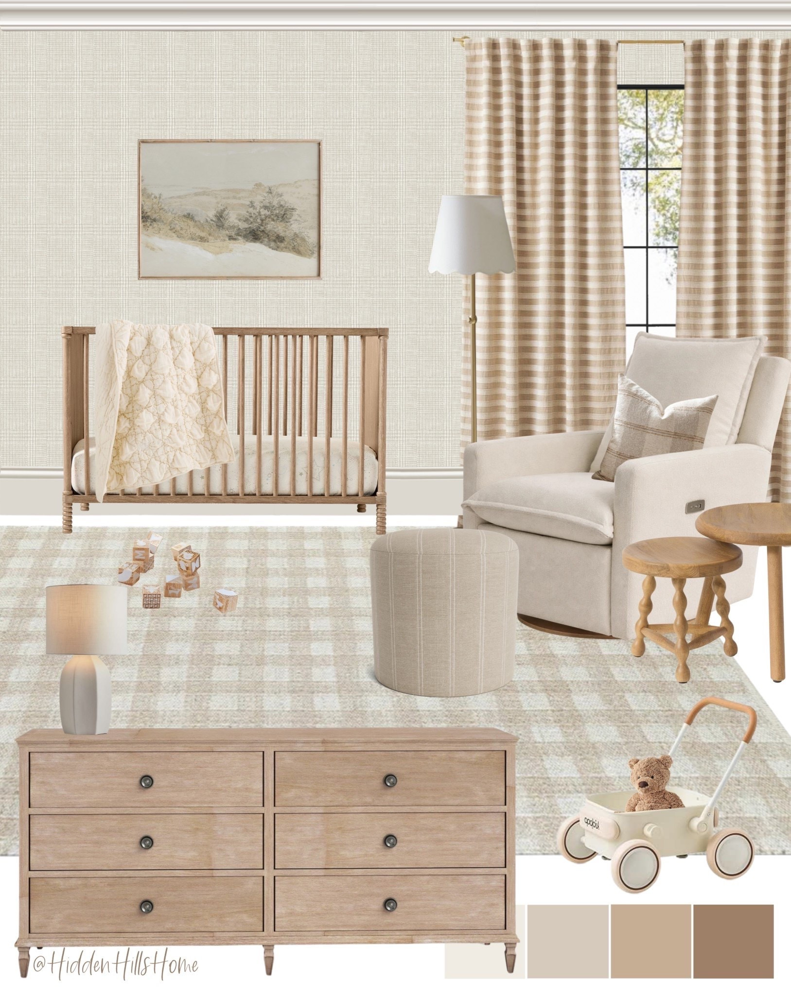 Neutral nursery decor, nursery mood board, baby girls room, cute nursery ideas, nursery inspiration, crib, glider #nursery

#LTKHome #LTKSaleAlert #LTKBaby