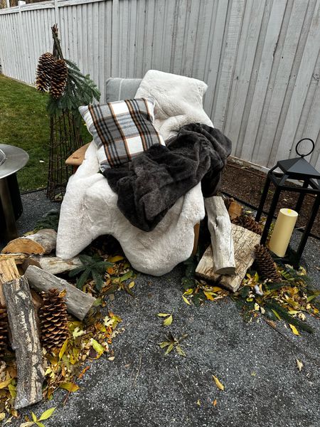 I love the way this outdoor set up is styled! 

From the blankets to the candles, pillows, & pine cone decor piece it’s the picture of winter. 

One of my fave looks from the Sam’s Club Holiday Preview! 

#LTKSeasonal #LTKHoliday #LTKhome
