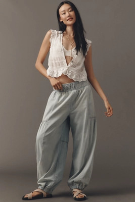 Pilcro High-Rise Balloon Pull-On Jeans | Anthropologie (US)
