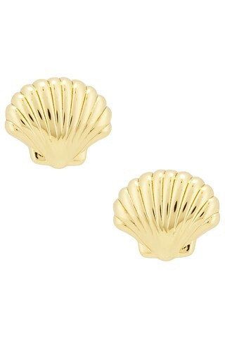 Coquille Stud Earrings in Gold | Revolve Clothing (Global)