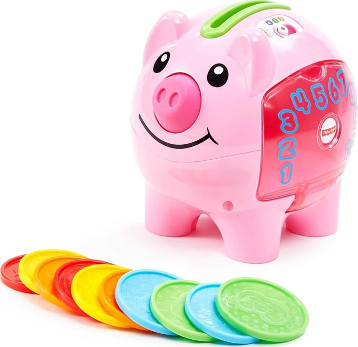 Fisher-Price Baby & Toddler Toy Laugh & Learn Smart Stages Piggy Bank with Educational Songs & Ph... | Amazon (US)