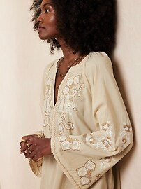 Embroidered Mini Dress | Banana Republic Factory