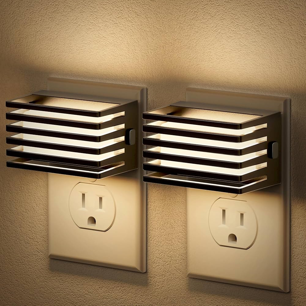 JandCase LED Night Light, [2 Pack] Night Lights Plug into Wall with Dusk to Dawn Sensor, Dimmable... | Amazon (US)