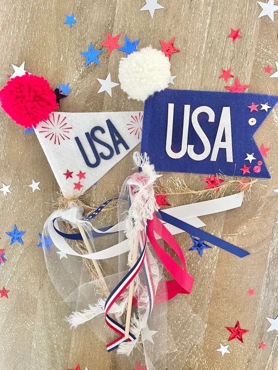Fourth of July Pennant - USA Pennant - Play Wand - Children's Wand | Etsy (US)