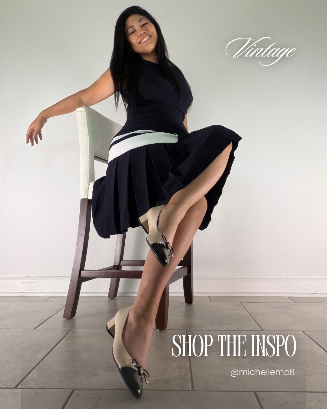 Vintage Pleated Dress & Ballerina Shoes
Shop The Inspo
IG: @michellemc8
#vintagedress  

 #LTKootd #LTKU #LTKMidsize