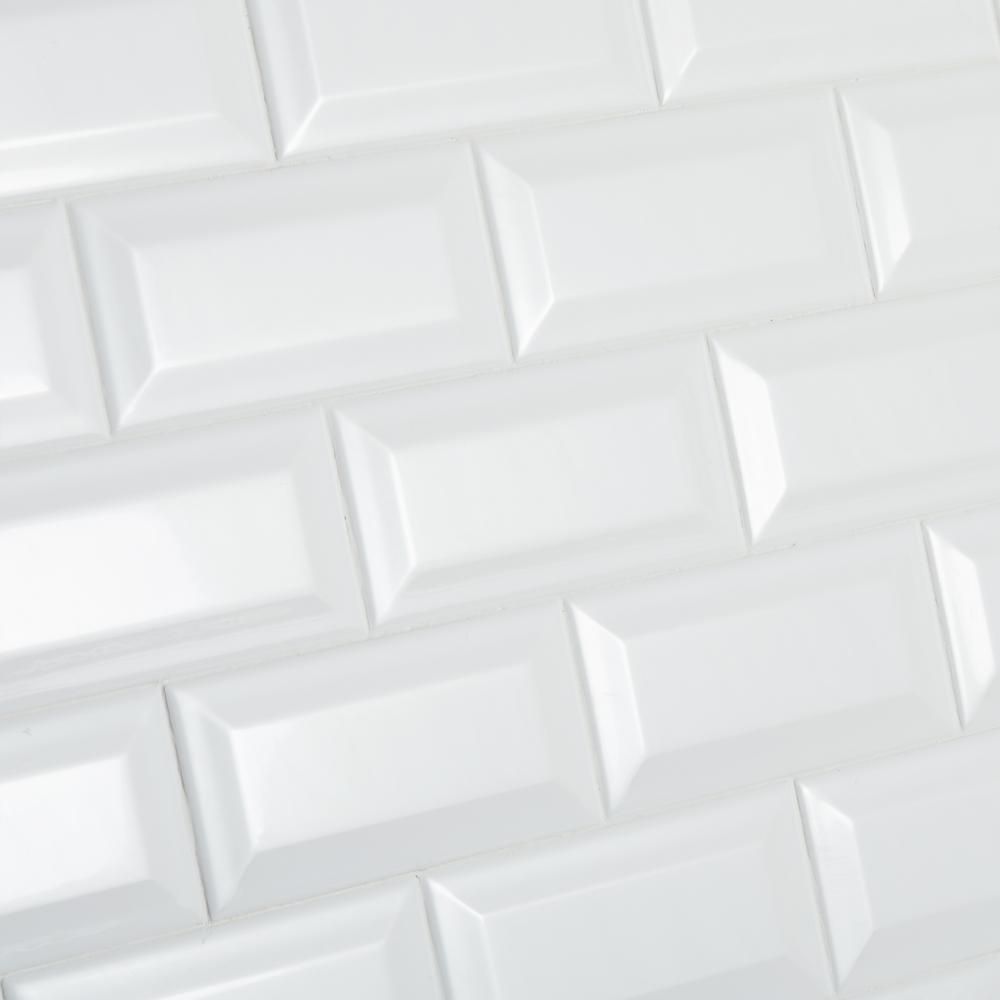 Daltile Restore Bright White 3 in. x 6 in. Ceramic Bevel Wall Tile (10 sq. ft. / case)-RE1536MODBHD1 | The Home Depot