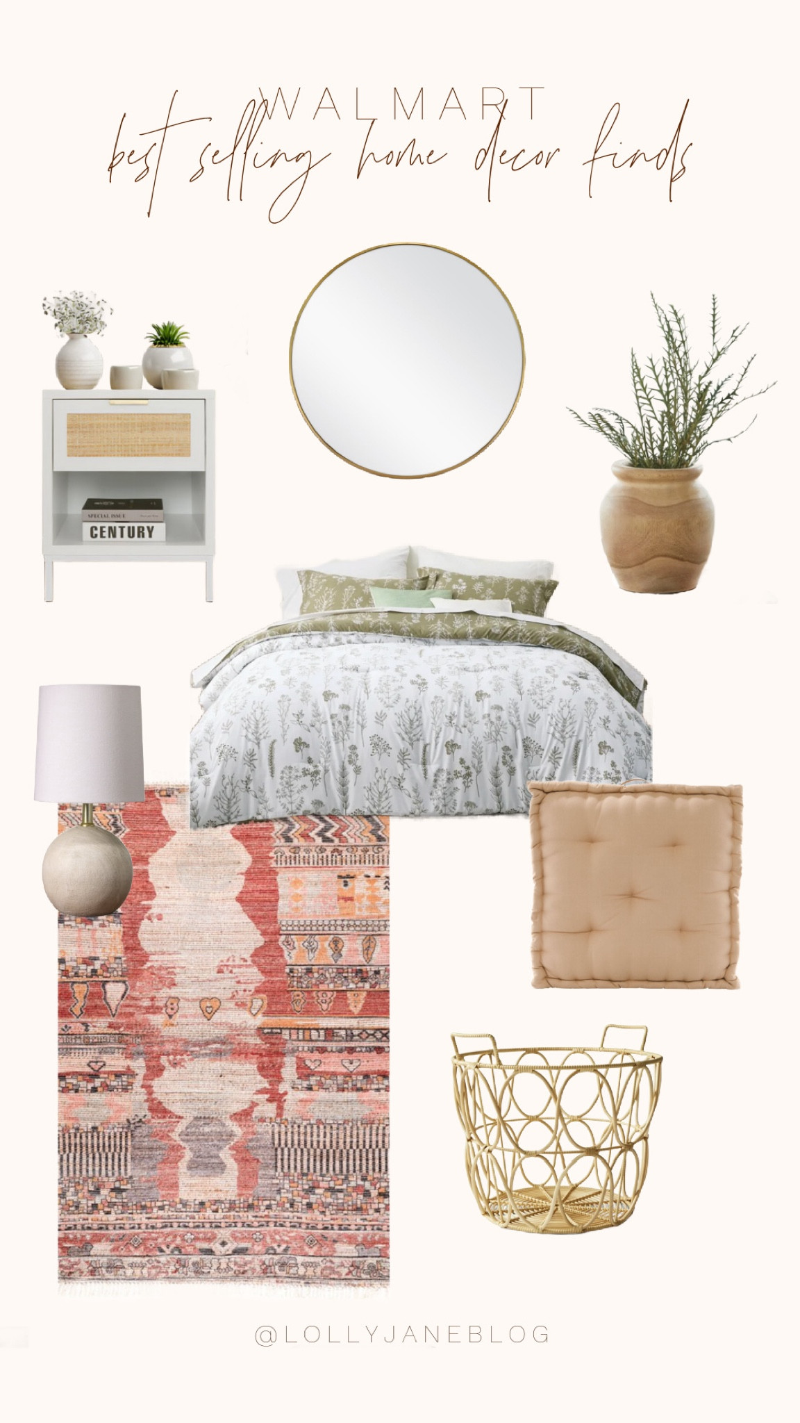 Walmart best selling bedroom decor finds! 💕

While browsing the Walamrt home decor best sellers I found these cute finds! I absolutely adore this red boho rug, along with this gorgeous green floral bedding!! This round mirror is just perfect fior bedroom decor, and this fun side table comes is a 2 pack! This wicker basket is my absolute fav out of it all!!! 

#LTKSeasonal #LTKstyletip #LTKhome
