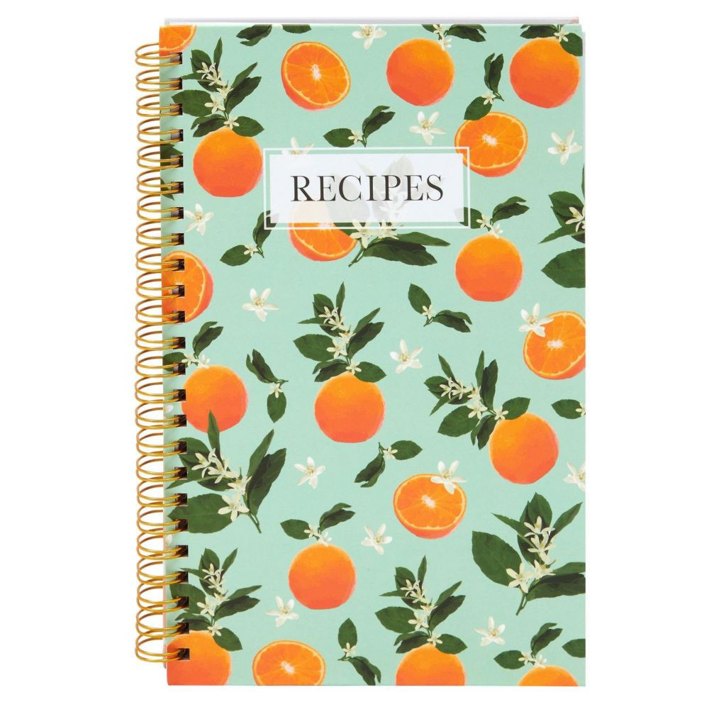 Blank Recipe Book to Write Your Own Recipes, 120 Pages, Floral and Orange Theme, 5.5 x 8.5 In | Oriental Trading Company