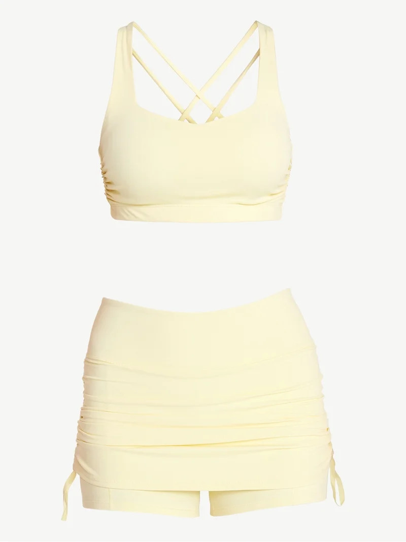 Avia Women's Color Side Ruched Sports Bra, Sizes XS-XXXL | Walmart (US)