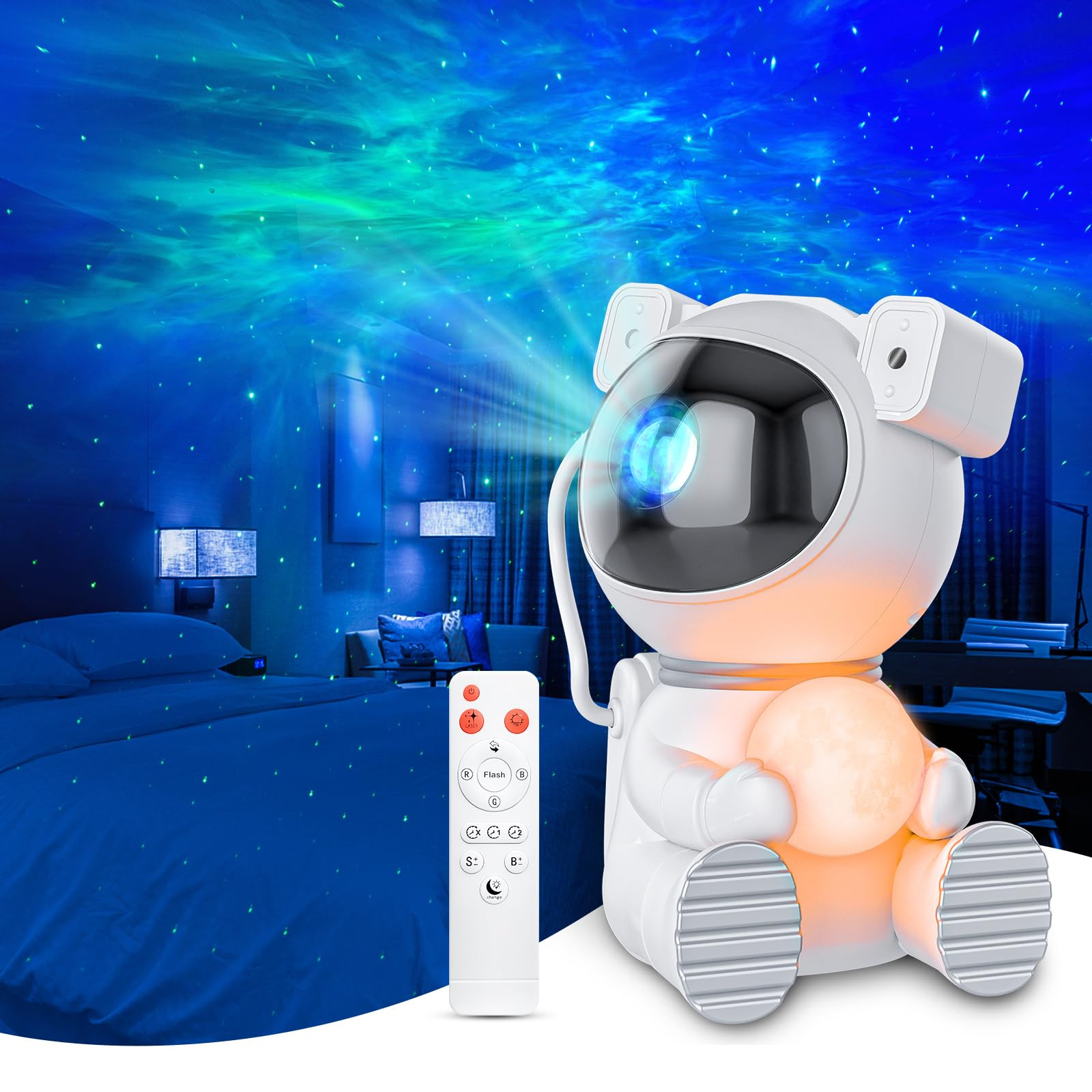 Astronaut Galaxy Projector, Star Projector with Timer and Remote, Night Light with Moon Lamp, LED... | Amazon (US)