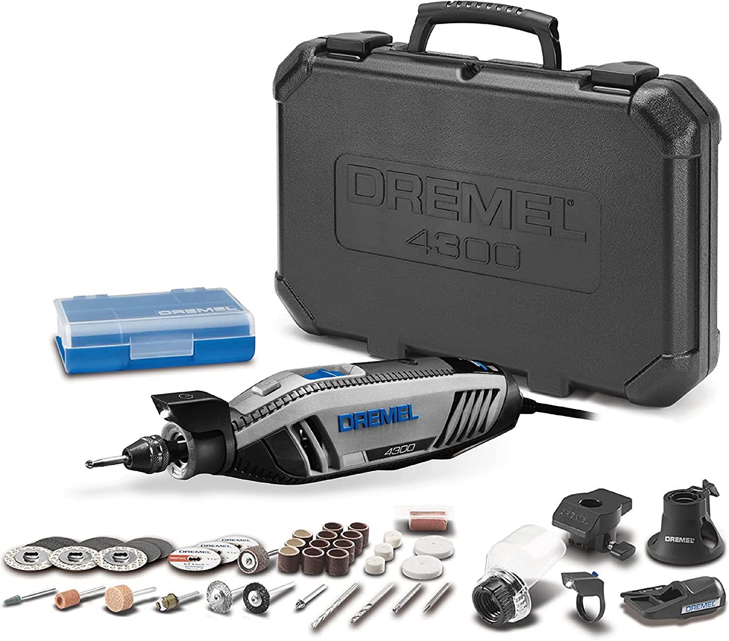 Dremel 4300-5/40 High Performance Rotary Tool Kit with LED Light- 5 Attachments & 40 Accessories-... | Amazon (US)