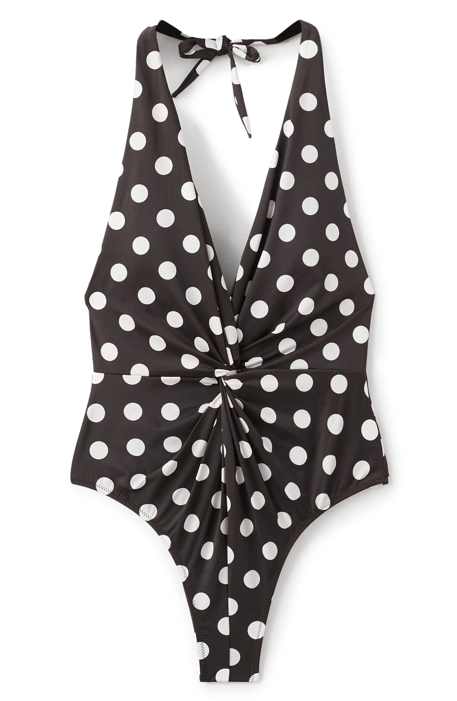 Polka Dot Halter One Piece Swimsuit | Nordstrom