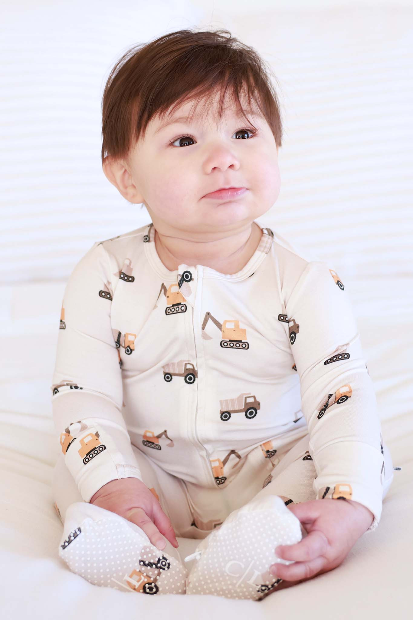Zipper Footie | Little Builder | Caden Lane