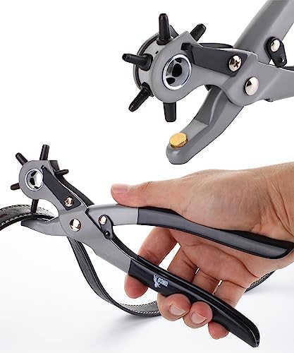UNCO- Leather Hole Punch Tool, 6 Different Hole Sizes (5/64", 3/32", 7/64", 1/8", 5/32", 3/16"), ... | Amazon (US)
