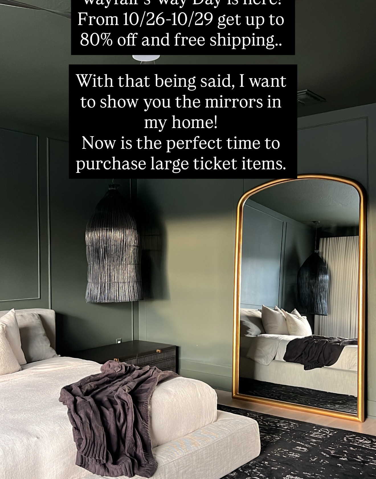 SWIPE >> 

As you can tell, I like oversized mirrors! 

These are some of my favorites 💕

Refresh your space with Way Day! Up to 80% off and free shipping! 
#wayfair #WayDay #wayfairpartner @wayfair 

oversized mirror, large floor mirror, gold floor mirror 

#LTKSaleAlert #LTKHome