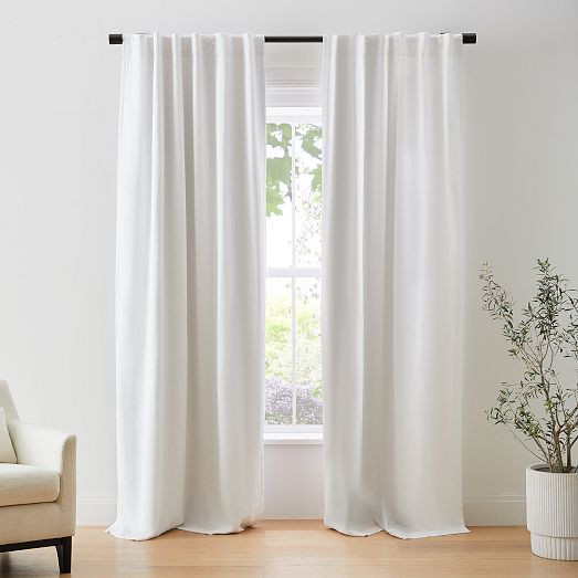 European Flax Linen Blackout Curtain | West Elm (US)