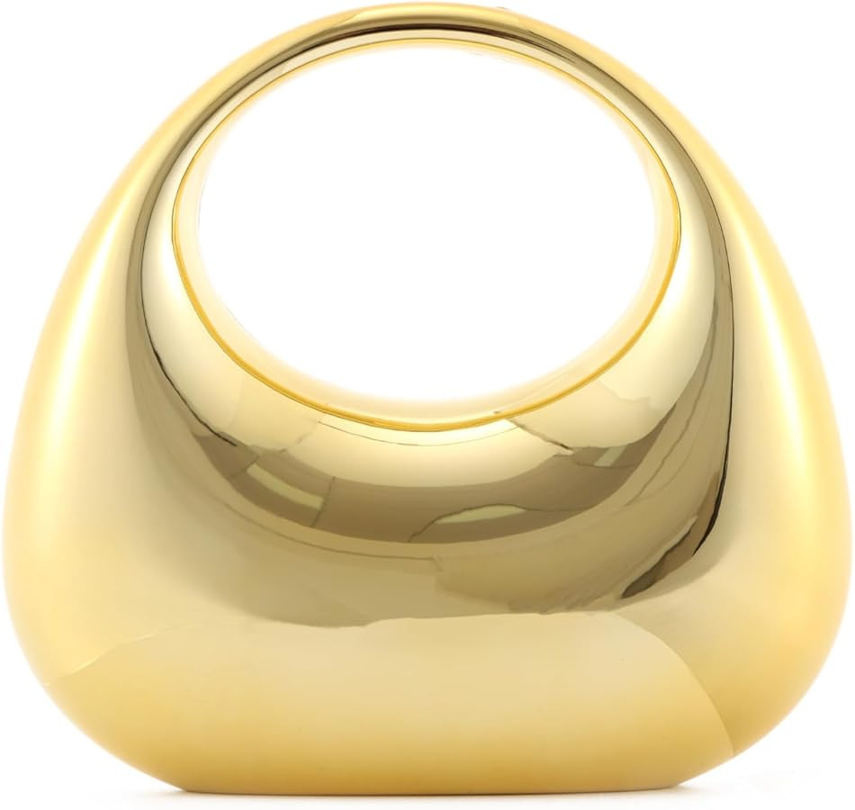 Women's Moon Shape Unique Handbag Acrylic Top-handle Purse Crossbody Evening Handbag | Amazon (US)