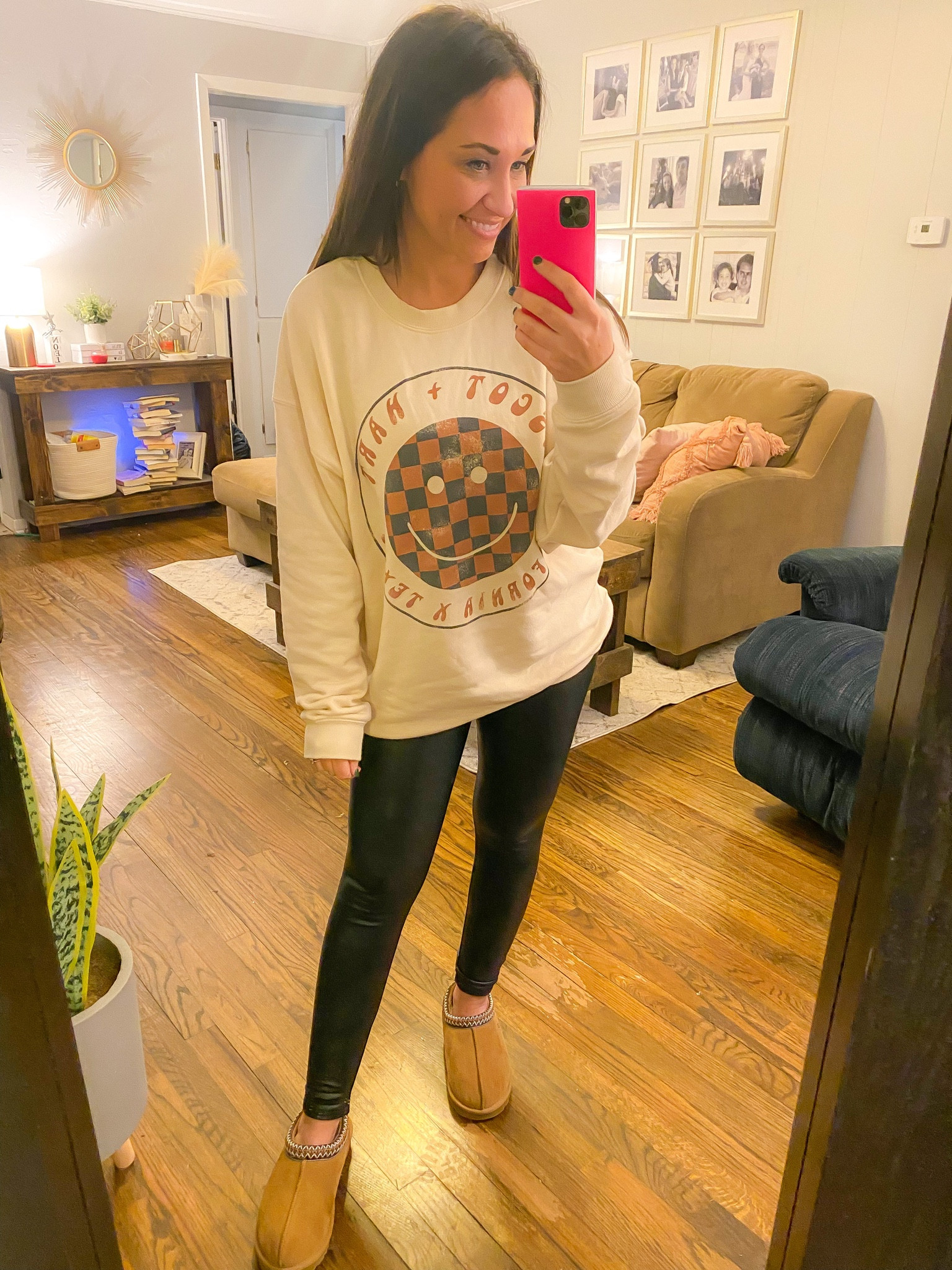 Target sweatshirt under $20
Ugg slippers 

#LTKsalealert #LTKshoecrush #LTKunder50