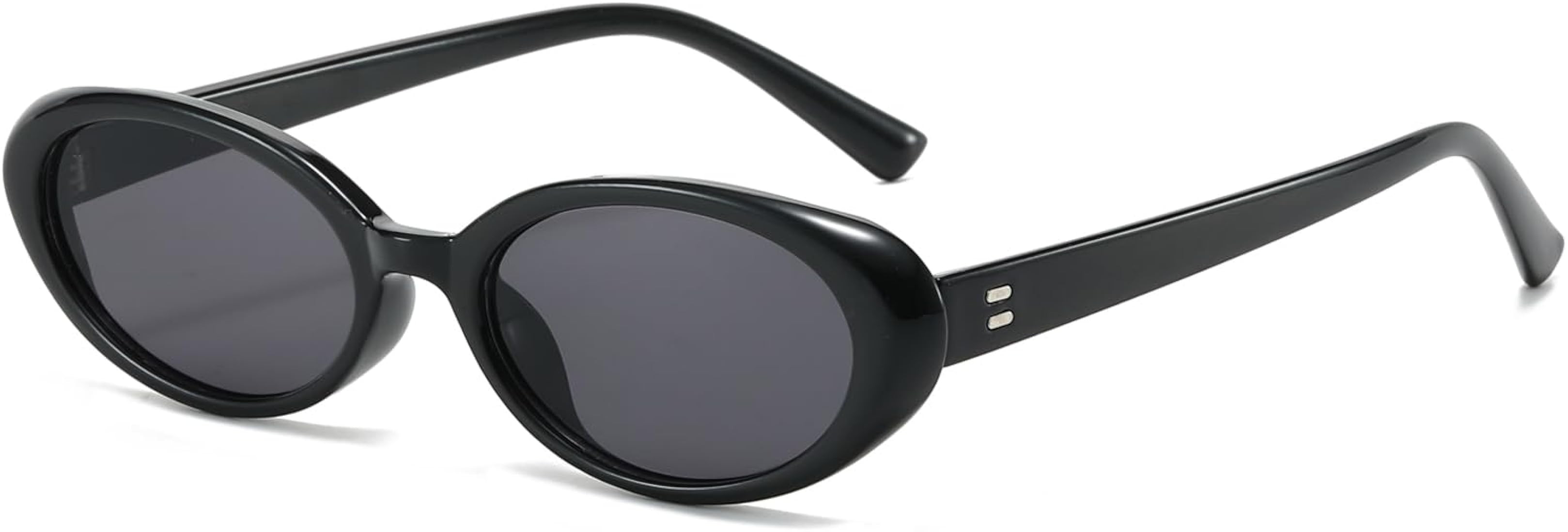 Long Keeper Vintage Oval Sunglasses - Fashion Small Oval Sunglasses for Women Men Slim Oval Sun G... | Amazon (UK)