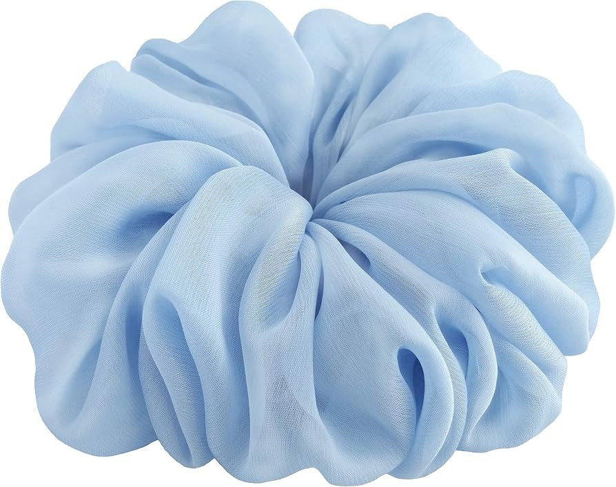 38 Colors Available, Big Scrunchies for Hair, Soft Cheer Chiffon large Ponytail Holder, Cute Birt... | Amazon (US)