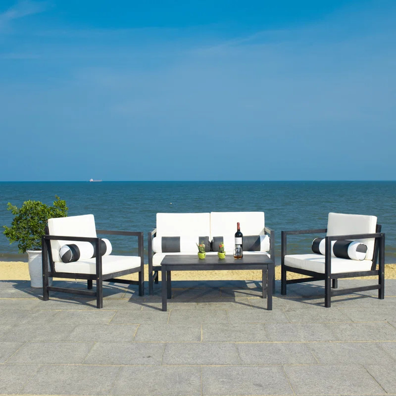 Nidhi 4 Piece Sofa Seating Group with Cushions | Wayfair North America