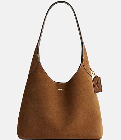 COACH Suede Brooklyn 28 Hobo Bag - Cedar | Dillard's