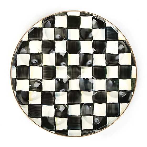 Courtly Check Enamel Egg Plate | MacKenzie-Childs