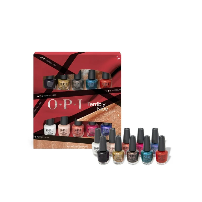OPI Terribly Nice Nail Lacquer Mini 10-Piece Holiday Gift Set - Walmart.com | Walmart (US)