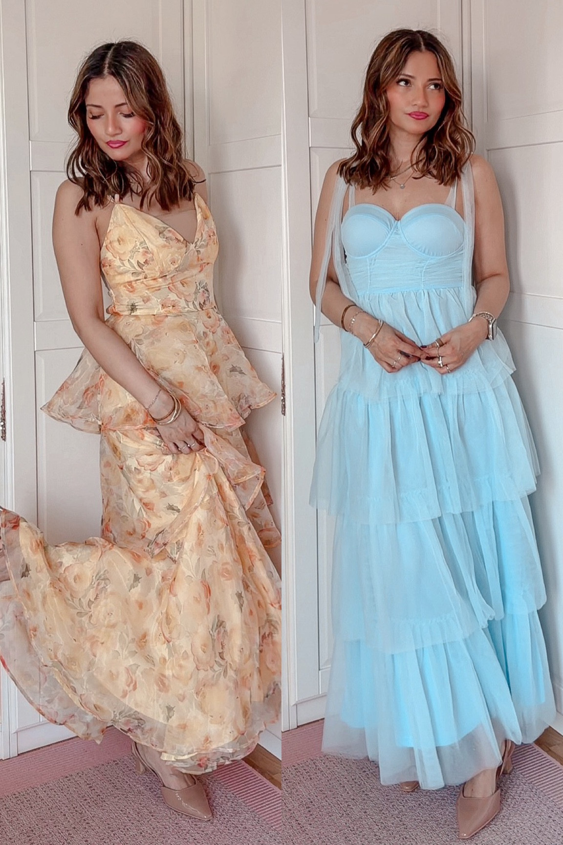 spring wedding guest dress, bridal shower outfit ideas, blue spring dress, yellow spring dress, feminine spring style, garden party outfit, wedding guest outfit inspiration, pastel dress outfit, elegant spring dress, romantic outfit ideas, flowy midi dress, summer occasion dress, feminine aesthetic outfit, soft glam outfit, classy guest dress, spring fashion inspo, outfit ideas wedding guest, pretty dress aesthetic, daytime event outfit, floral spring vibes

#LTKwedding #LTKpartywear #LTKdresses