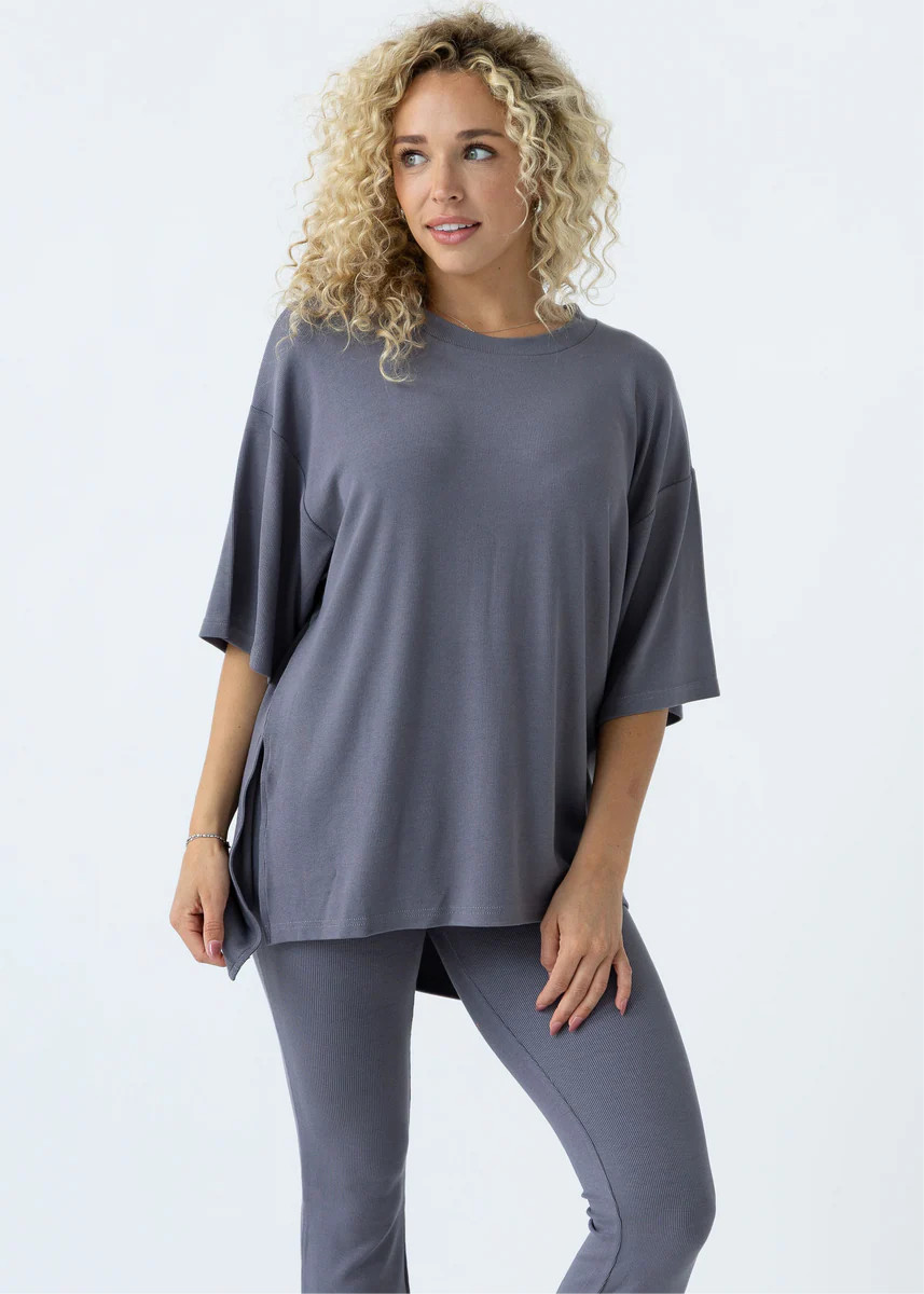 All Weekend Long Pant Set Slate | The Foxy Kind