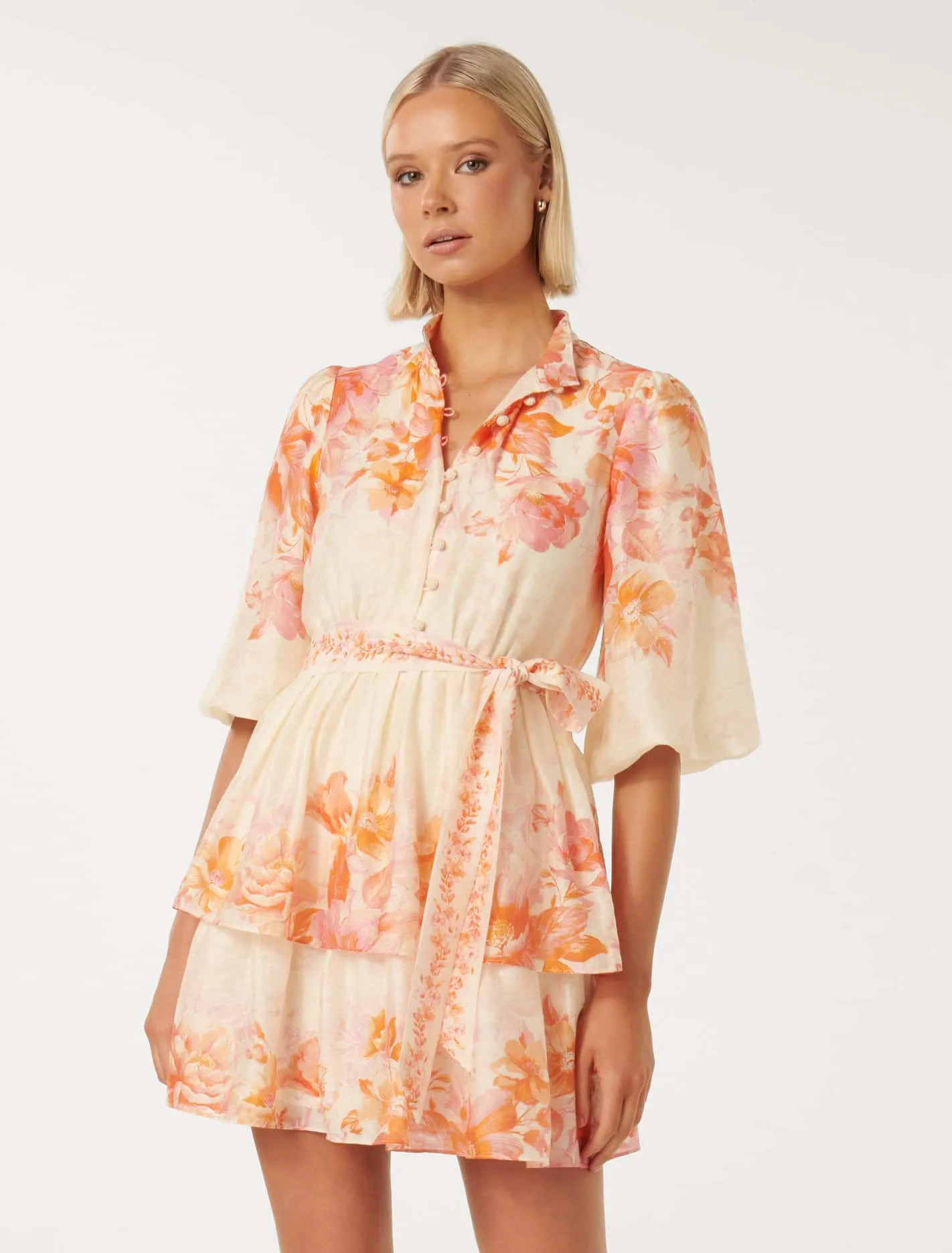 Isla Printed Tiered Mini Dress | Ever New (CA)