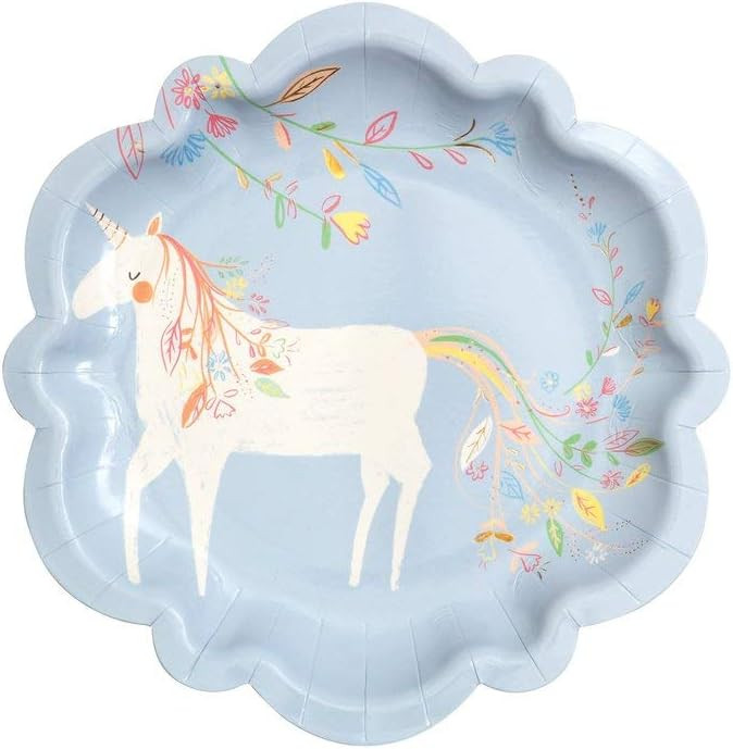 Meri Meri Magical Unicorn Princess Paper Plates - Disposable Party Supplies, For Birthday Celebra... | Amazon (US)