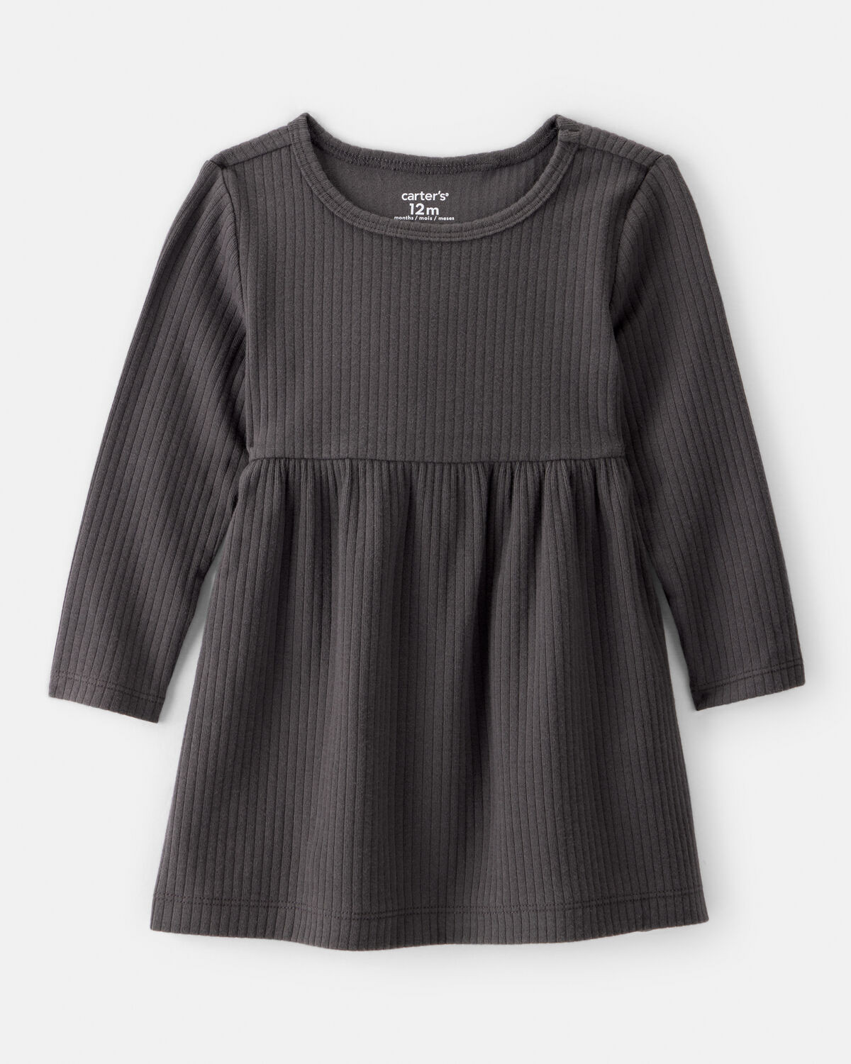 Baby Girl Long-Sleeve Dress - Black | Carter's Inc