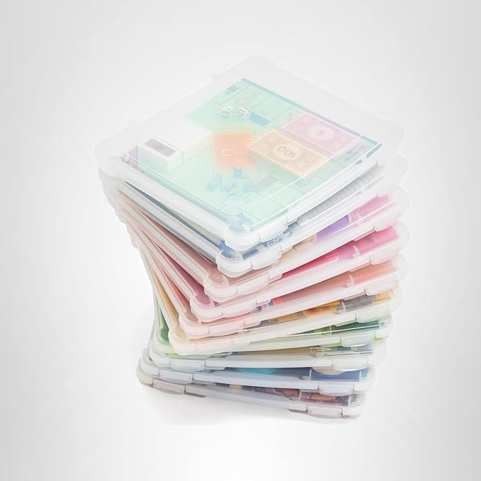 IRIS USA Board Game Storage Craft Organizer Box with Snap-Tight Latch Lid, 10-Pack Portable Plast... | Amazon (US)