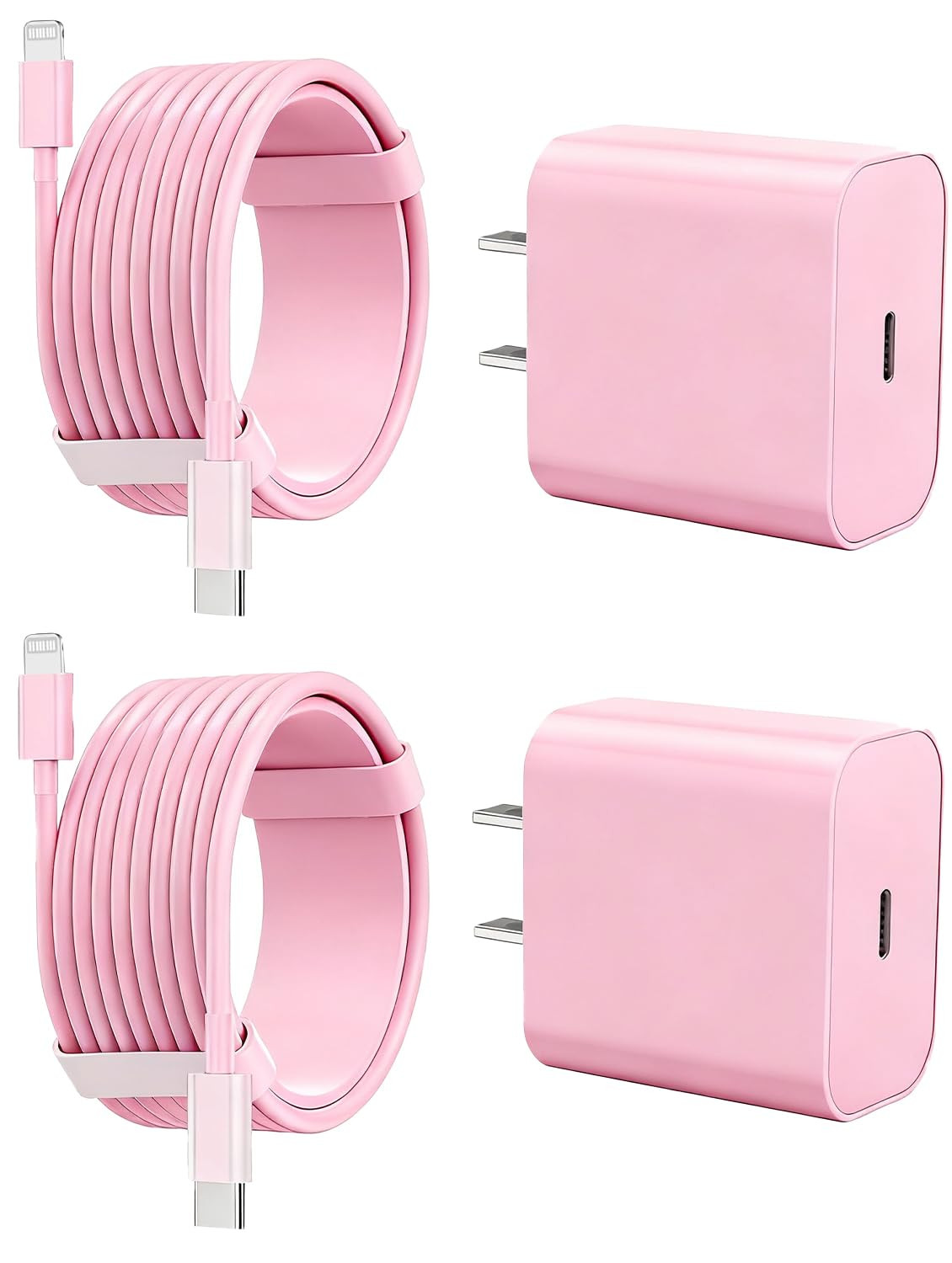 FEEL2NICE iPhone Charger Fast Charging 2 Pack Type C Wall Charger Block with 2 Pack [6FT&10FT] Lo... | Amazon (US)