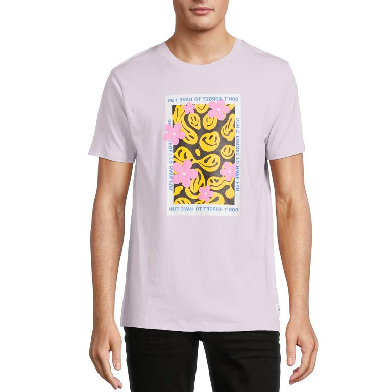Generic Men's Smiley Graphics T-Shirt | Walmart (US)