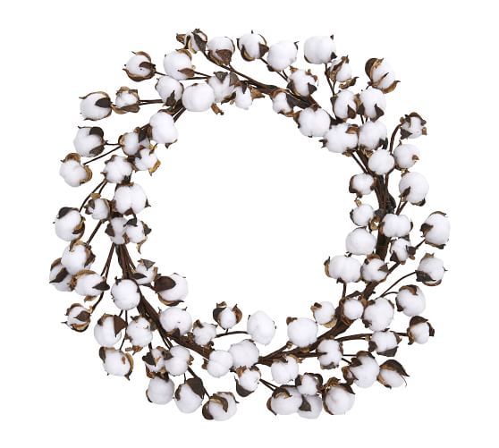 Faux Cotton Ball Wreath | Pottery Barn (US)