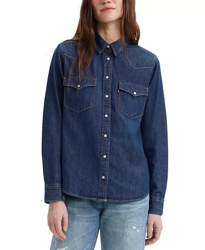 Women's The Ultimate Western Cotton Denim Shirt | Macy's
