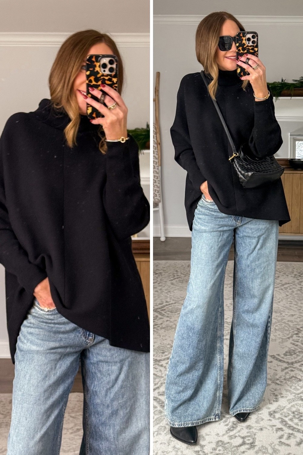 Amazon understood the assignment with this high-low look that’s perfect for these cold winter days after a season of overindulgence 🥰 And I can’t overstate the quality and fit of these pieces. I sized up to a large in the sweater and these wide leg jeans fit TTS.

Winter outfit idea, styling wide leg jeans, cute cold weather outfits, styling trends as a woman over 40, oversized sweater outfit, 2026 fashion trends, Amazon fashion must haves 2026



#LTKSeasonal #LTKFindsUnder50 #LTKOver40