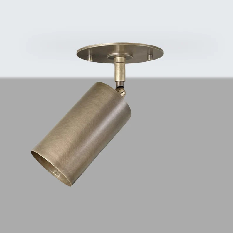 Adjustable Angle Ceiling Spot Light--modern Antique Brass Light--solid Brass Ceiling Light - Etsy | Etsy (US)