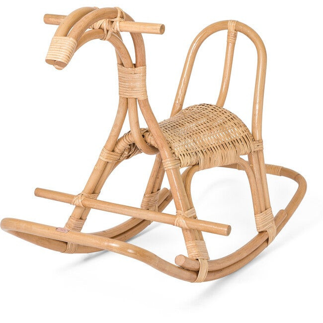 Rattan Rocking Horse, Natural | Maisonette