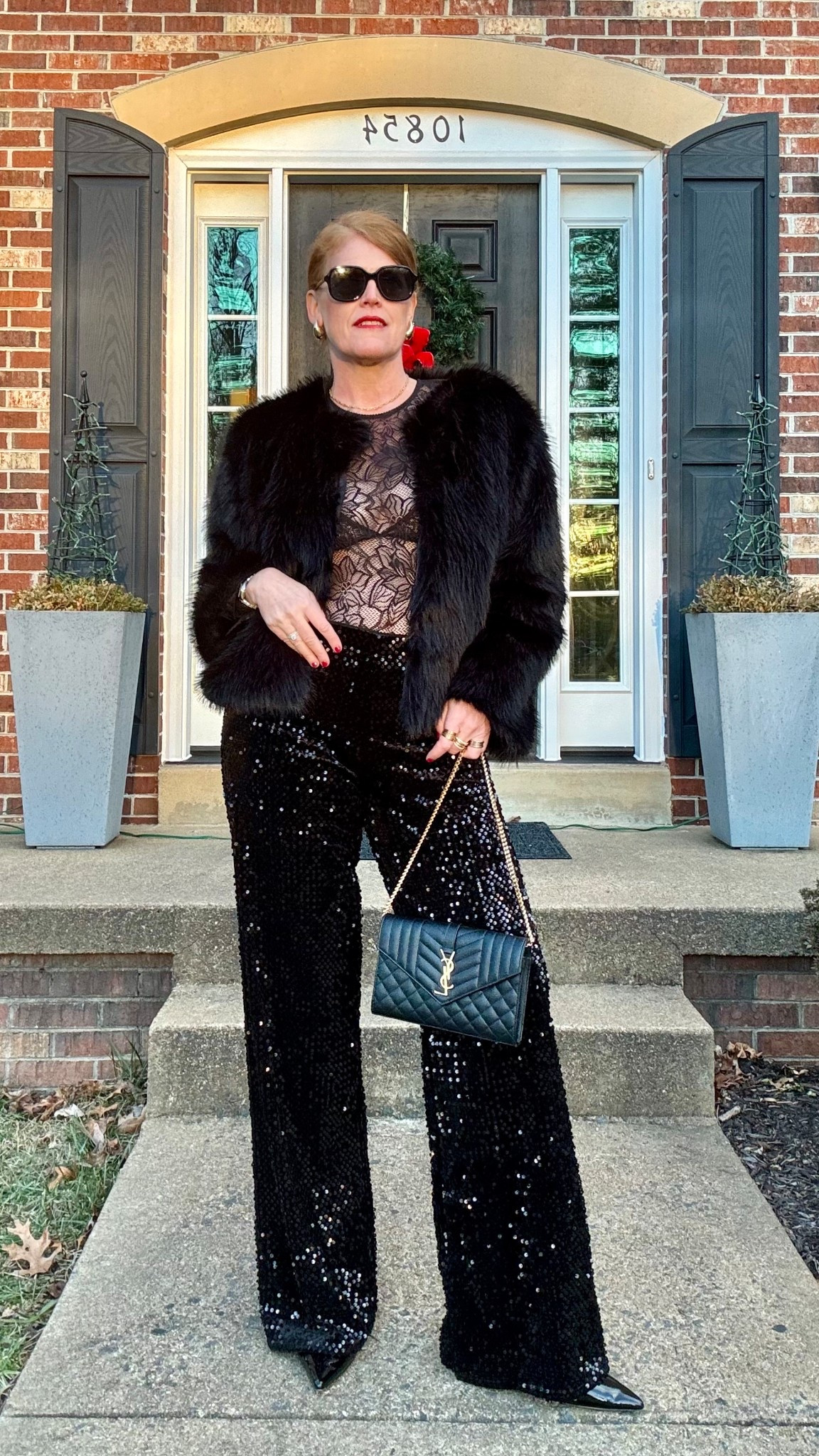 ✨ Festive chic date night look in all black monochromatic look ✨

#LTKMidsize #LTKOver40 #LTKHoliday