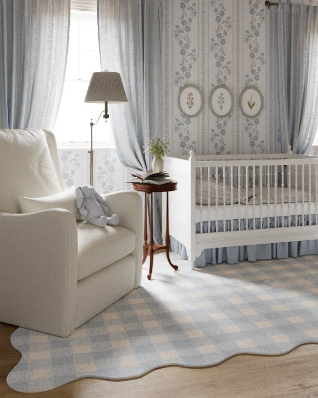 Momeni Lily Hand Tufted Wool Plaid Blue Area Rug 2'3" X 8' Runner | Wayfair North America