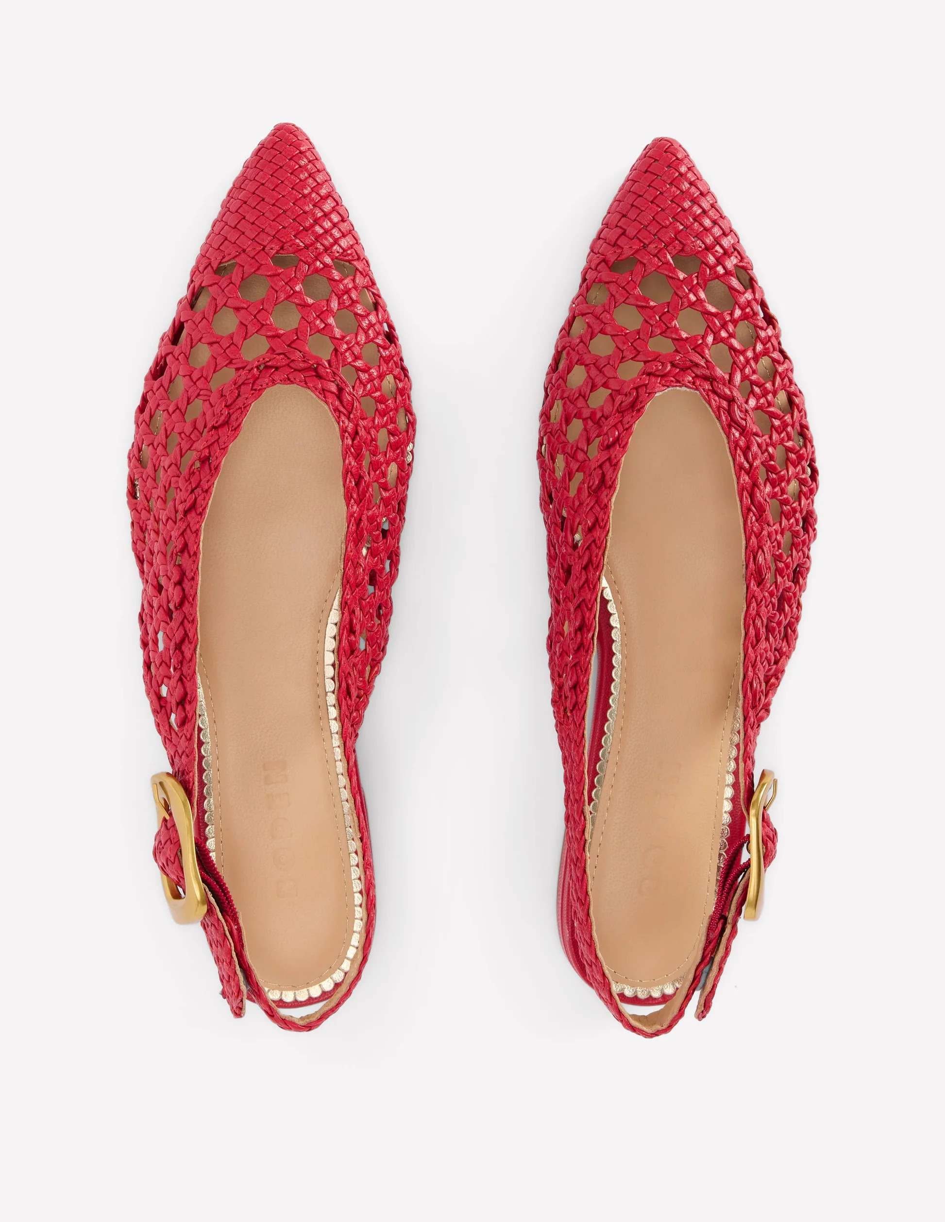 High Cut Flat Point-Red Weave | Boden (US)